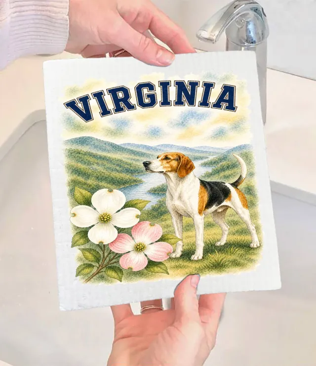 Avery Lane Gifts Virginia State Bird and Animal karklud 17x20 cm