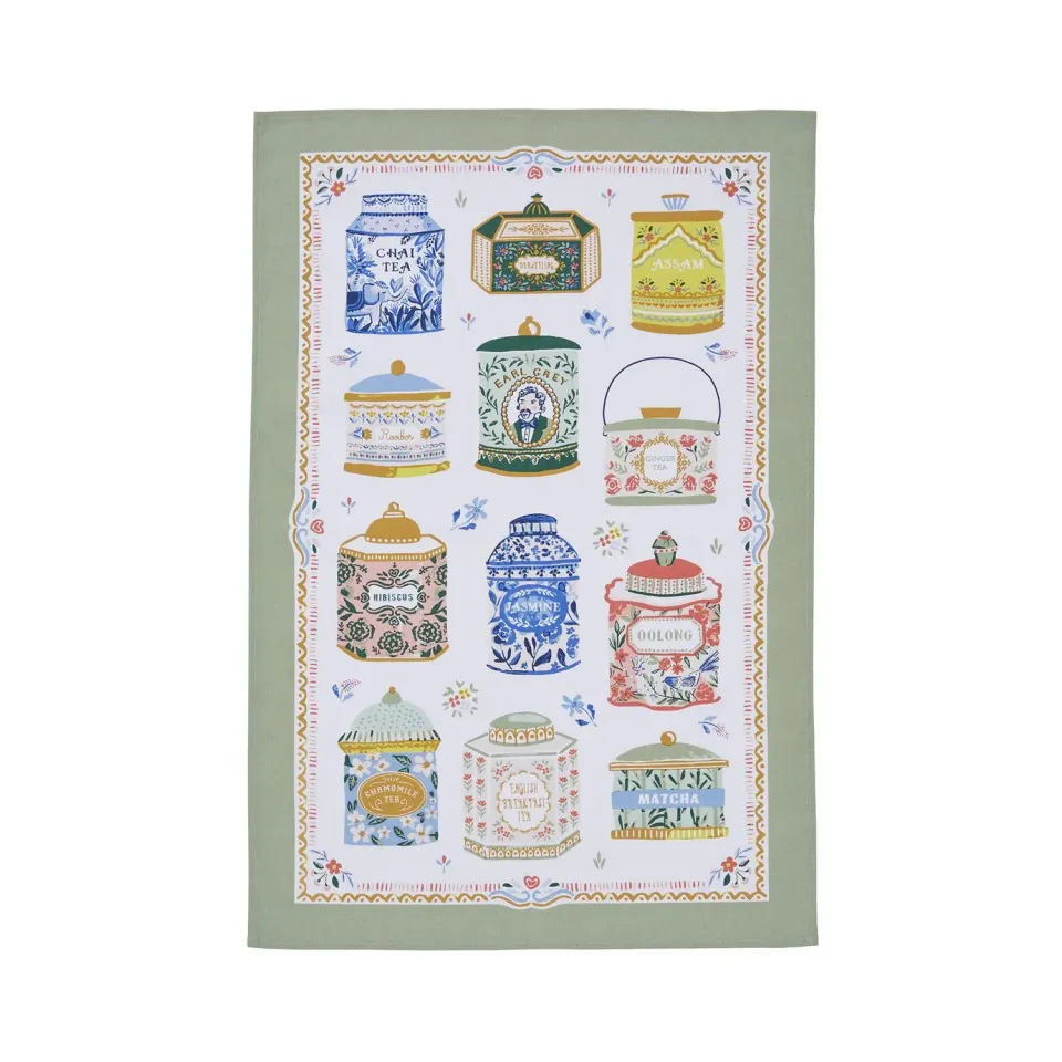Ulster Weavers Tea Tins viskestykke flerfarvet 74x48 cm