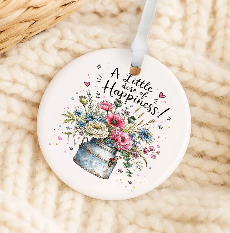 Avery Lane Gifts Happiness ornament porcelæn 7,6 cm