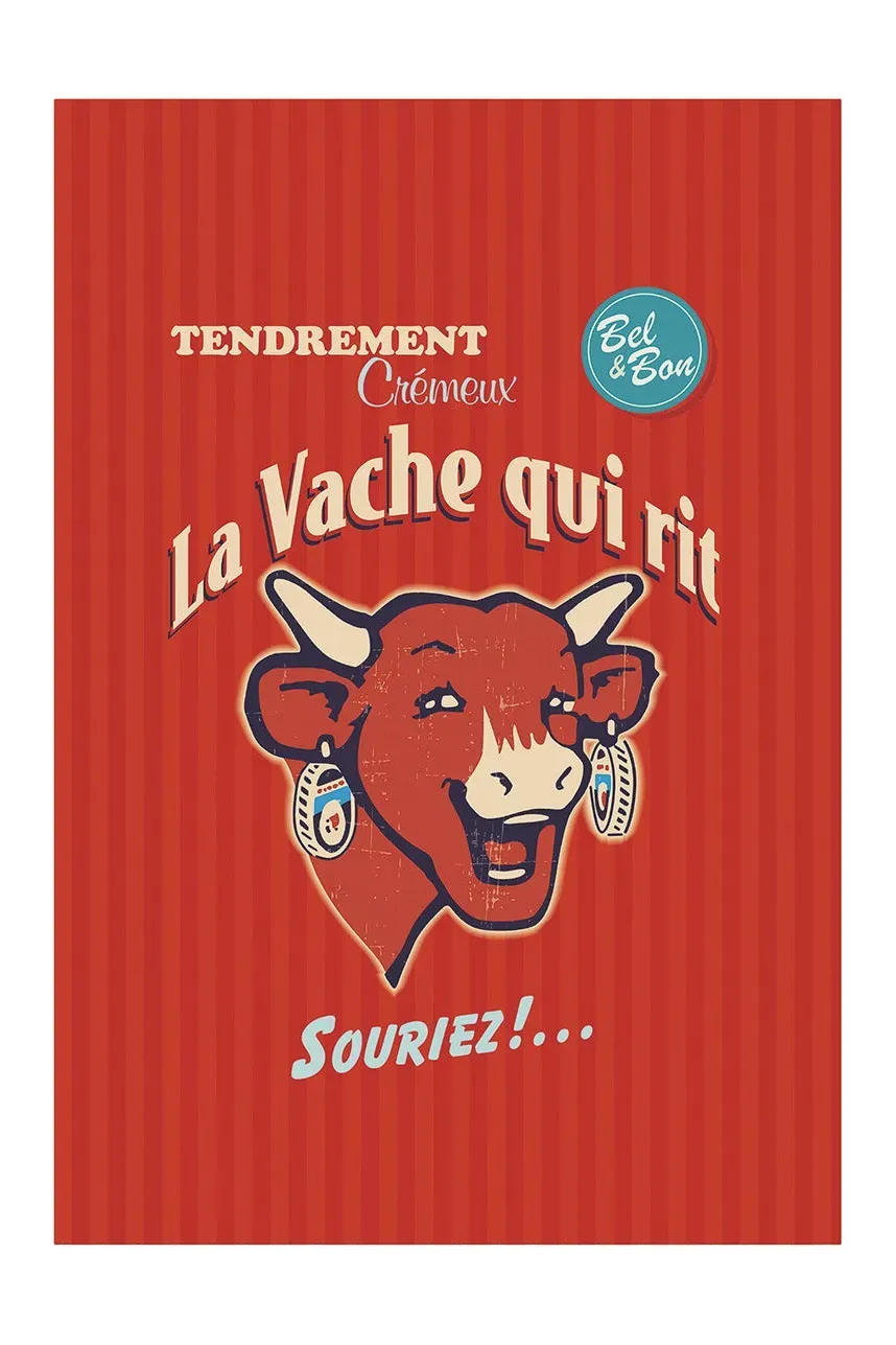 Coucke La Vache Qui Rit viskestykke 50x75 rød 2 stk