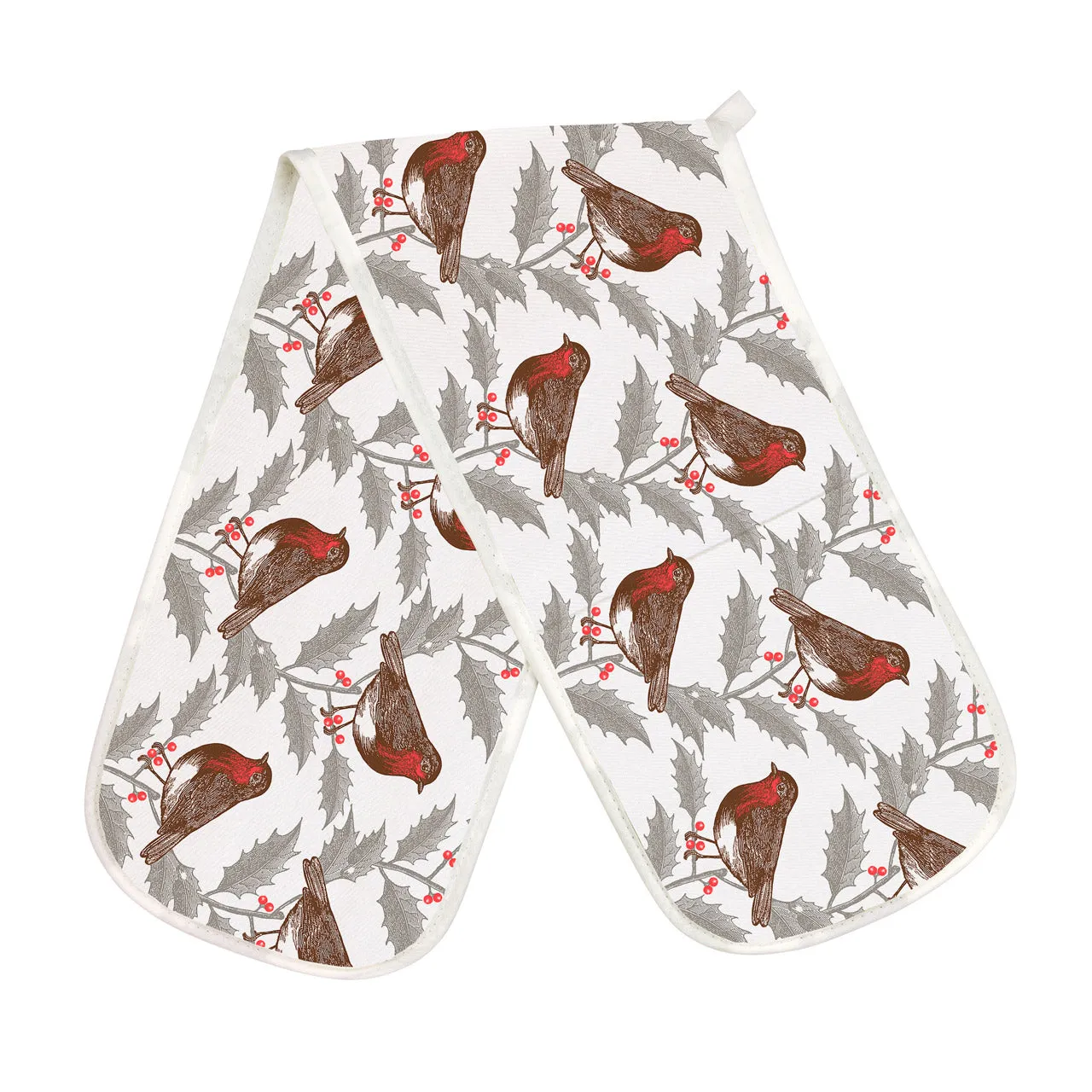 Thornback & Peel Robin & Holly ovnhandske dobbelt jul
