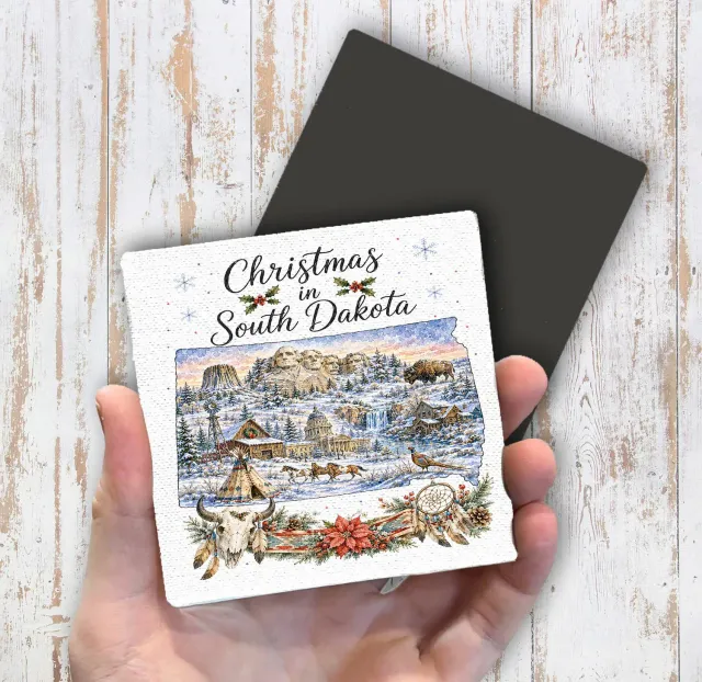 Avery Lane Gifts Christmas South Dakota magnet 10x10 cm