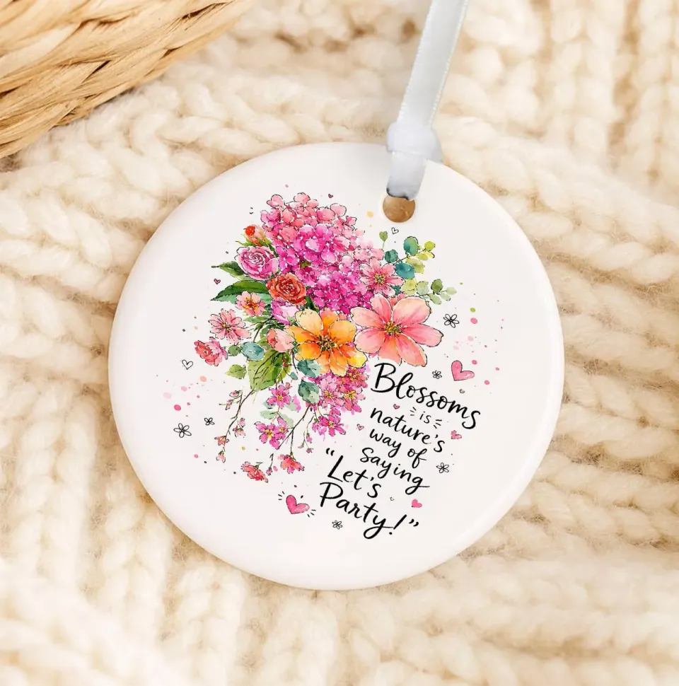 Avery Lane Gifts Lets Party Flowers ornament porcelæn