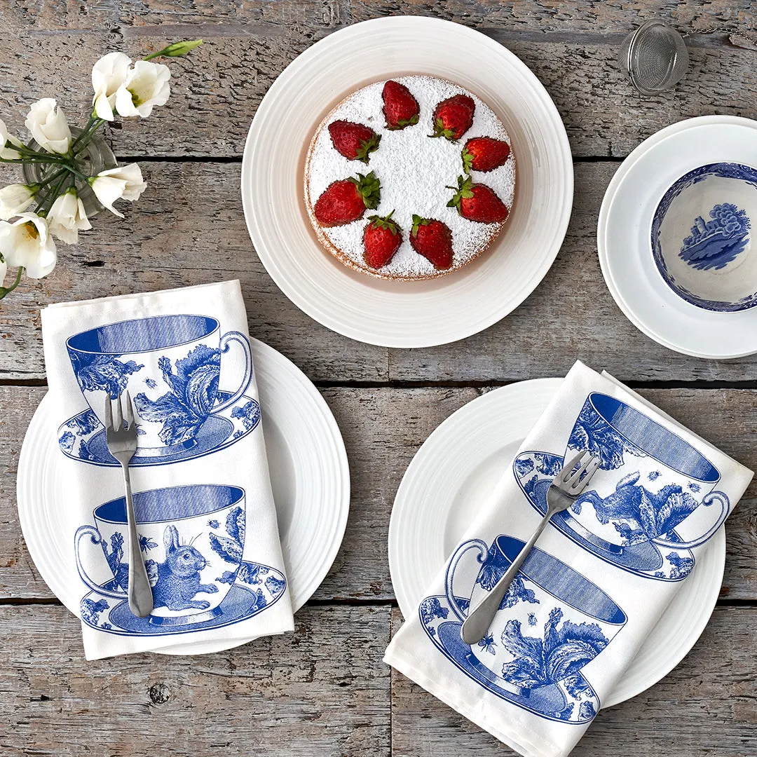 Thornback & Peel Teacup stofserviet blå tekop bomuld