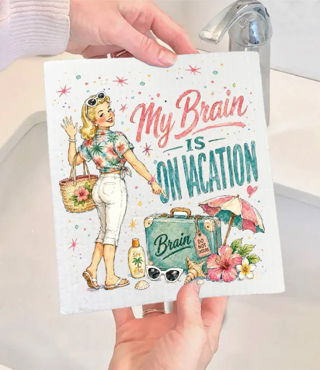 Avery Lane Gifts My Brain is on Vacation karklud 17x20 cm