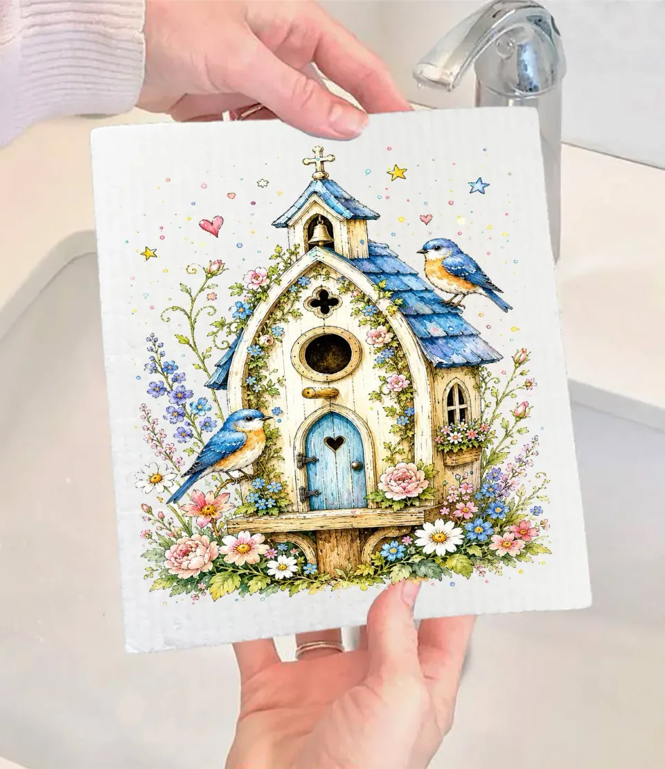 Avery Lane Gifts Birdhouse karklud svensk 17x20 cm blomster