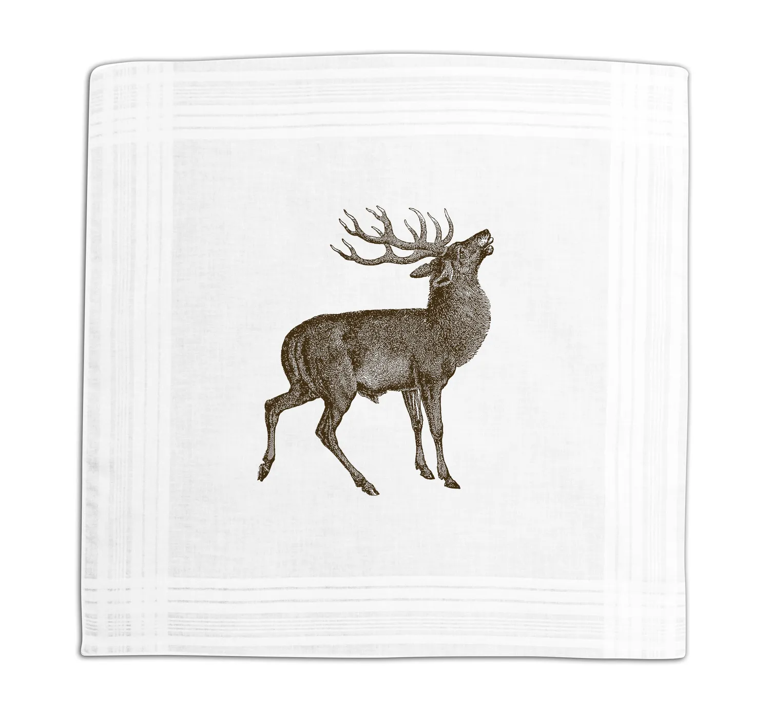 Thornback & Peel Single Stag lommetørklæde brun