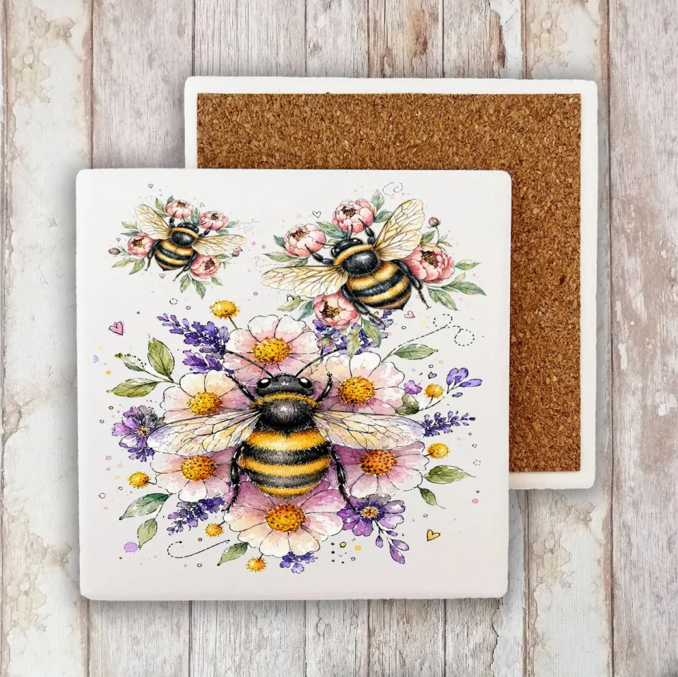 Avery Lane Gifts Whimsical Bees bordskåner 10x10 cm bier