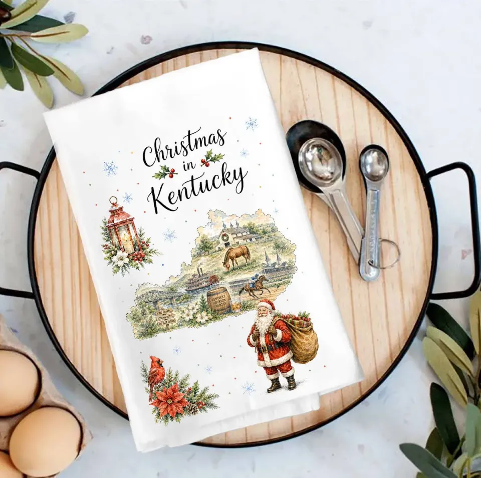 Avery Lane Gifts Christmas Kentucky viskestykke bomuld 69x69 cm