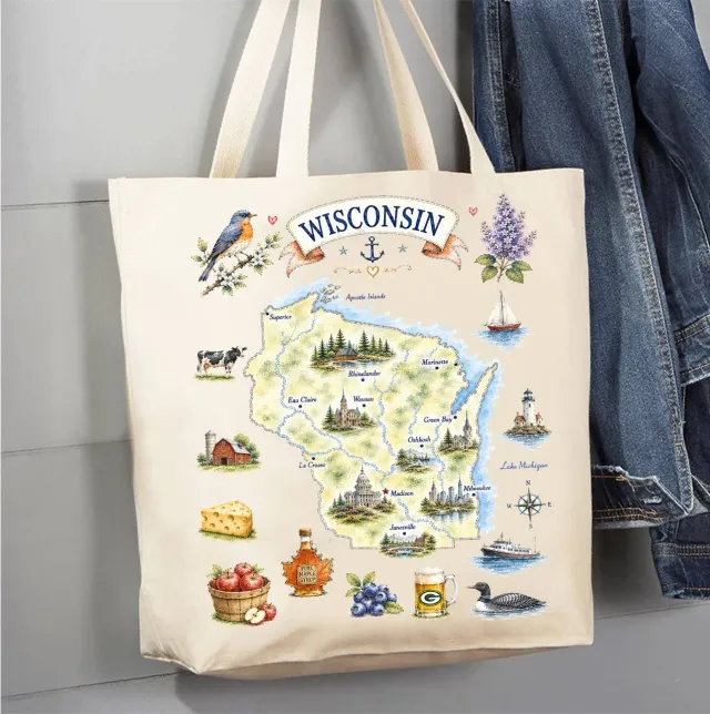 Avery Lane Gifts Wisconsin mulepose bomuld 41x38 cm