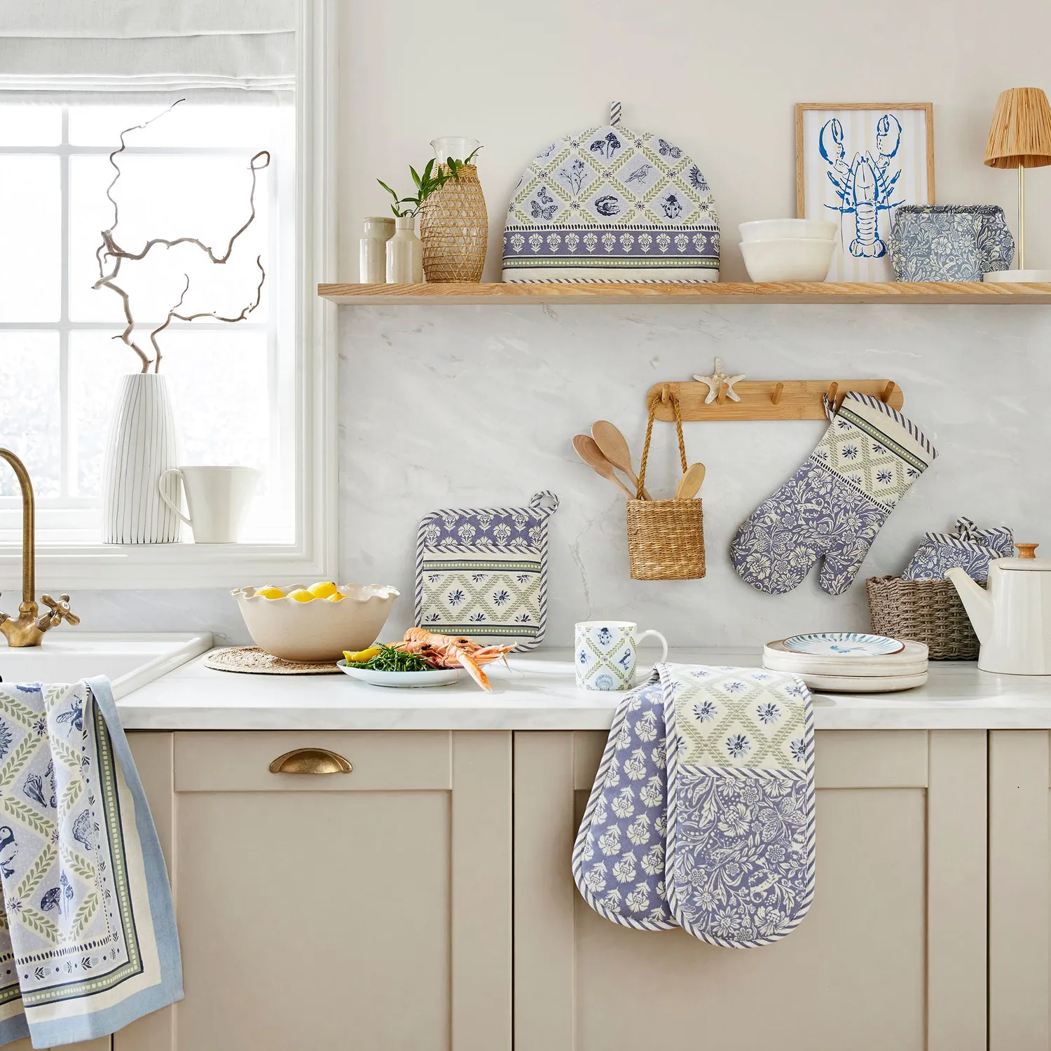 Ulster Weavers Coastal Treasures dobbelt ovnhandske blå