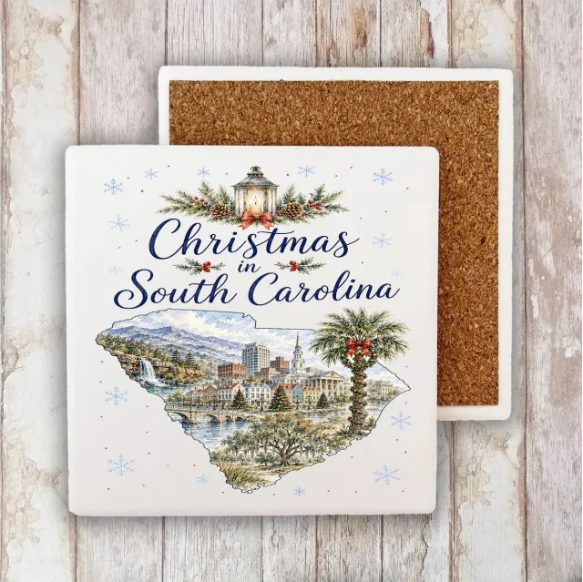 Avery Lane Christmas South Carolina bordskåner 10x10 cm sten