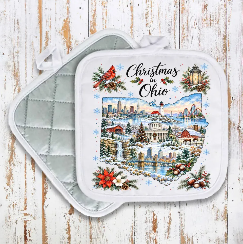 Avery Lane Gifts Christmas Ohio grydelap 20x20 cm bomuld