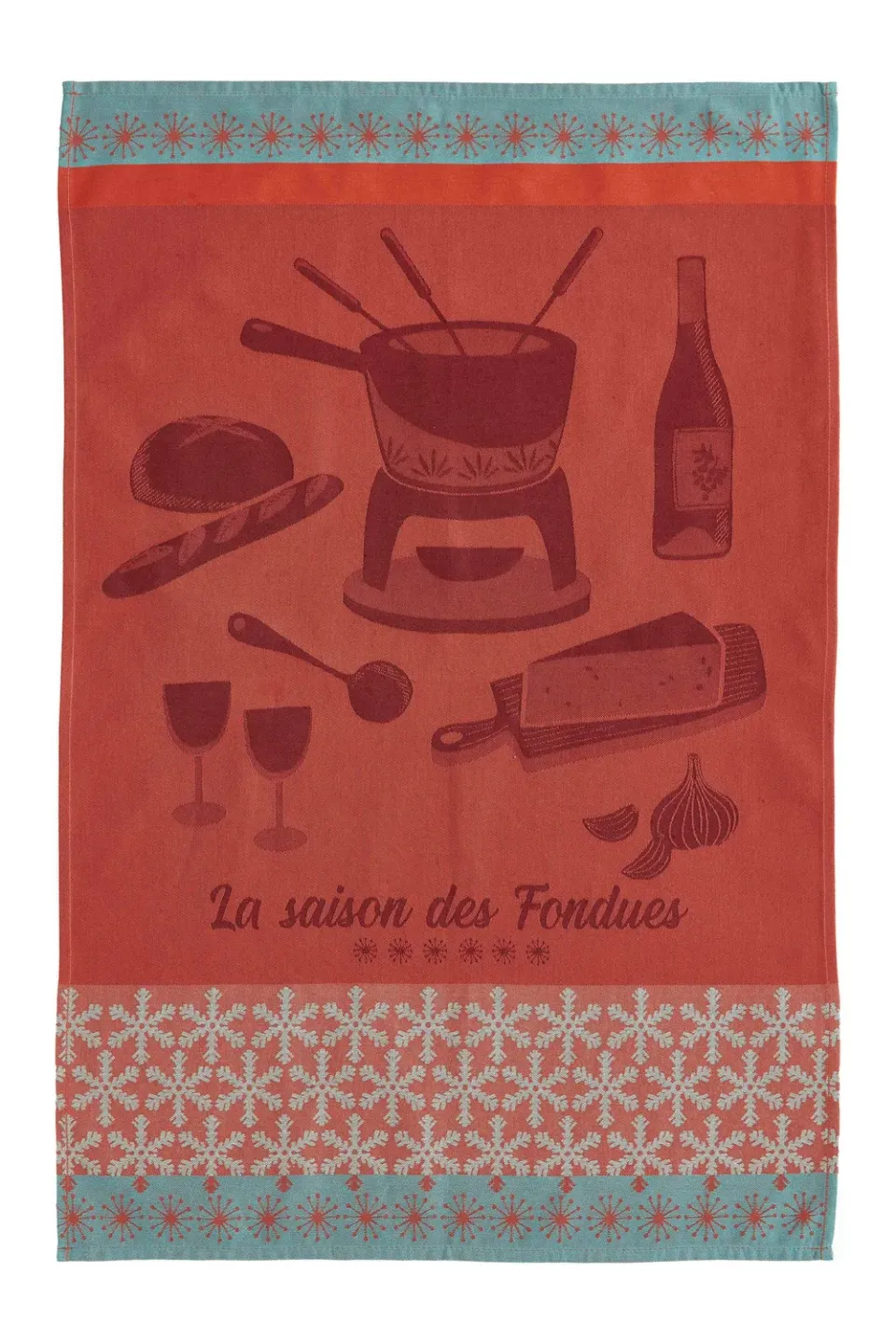 Coucke Fondue Season viskestykke rød 50x75 bomuld