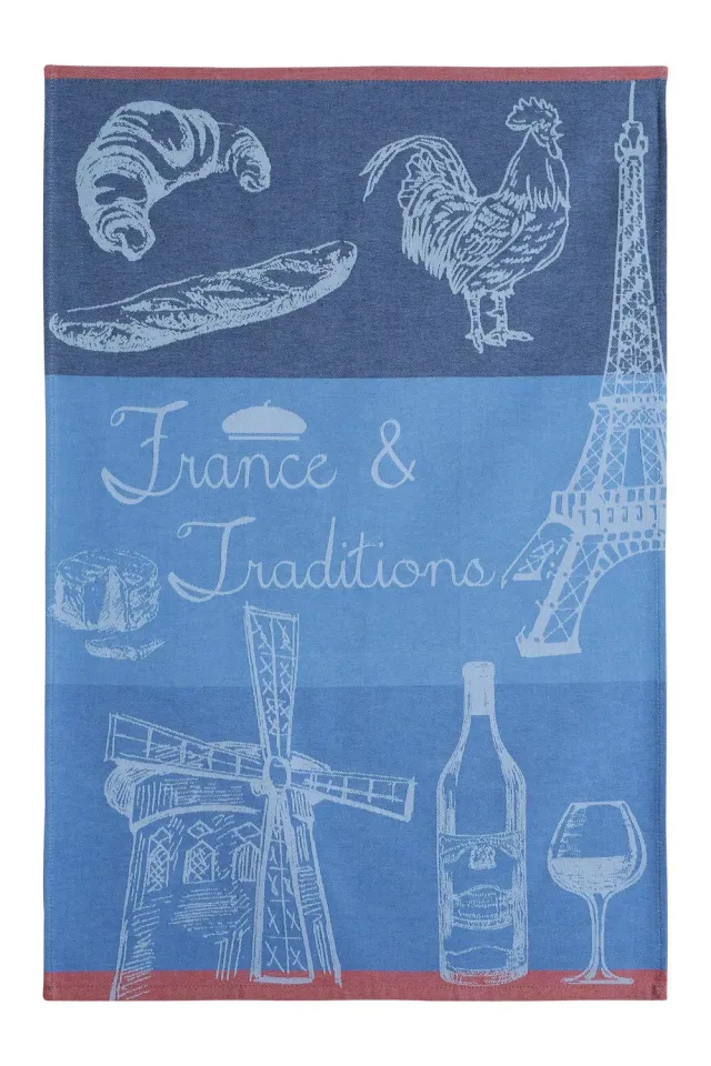 Coucke France et Traditions viskestykke 50x75 cm blå