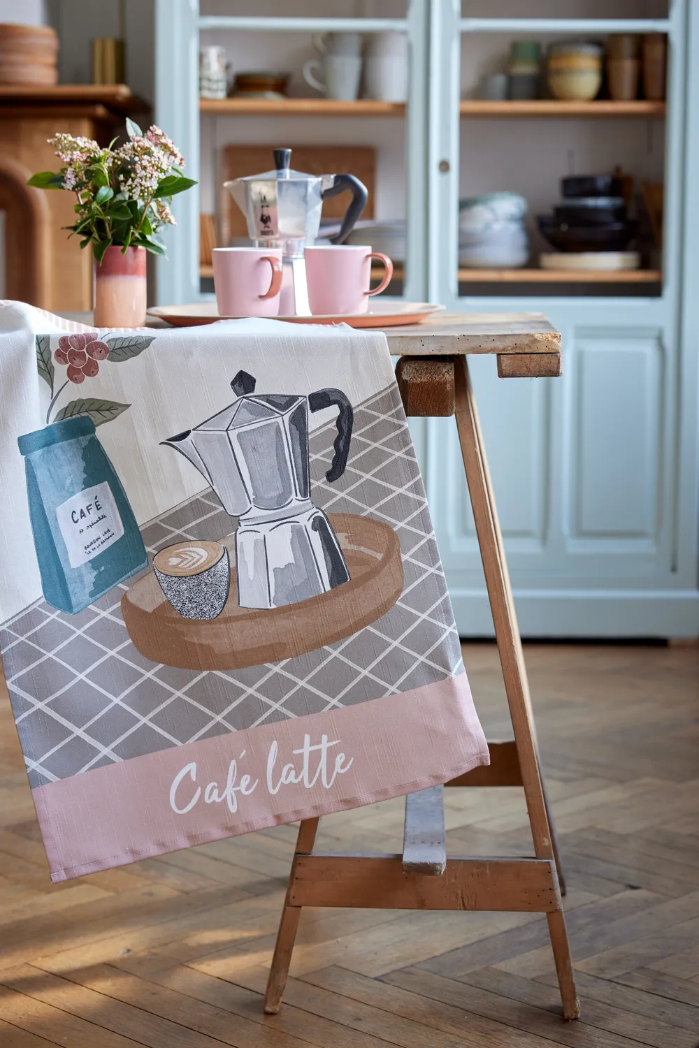 Coucke Café Latte viskestykke beige 50x75 cm hørblanding