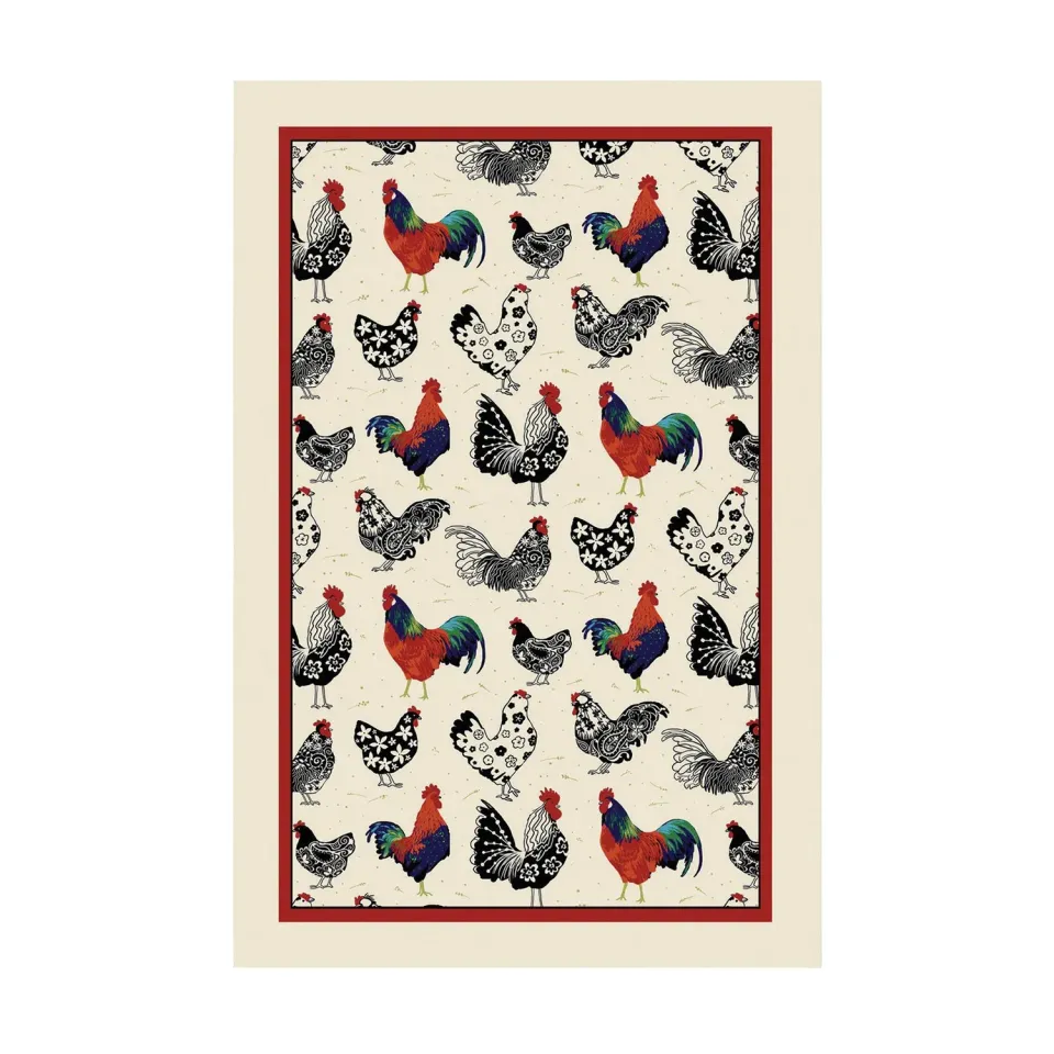Ulster Weavers Rooster viskestykke creme bomuld