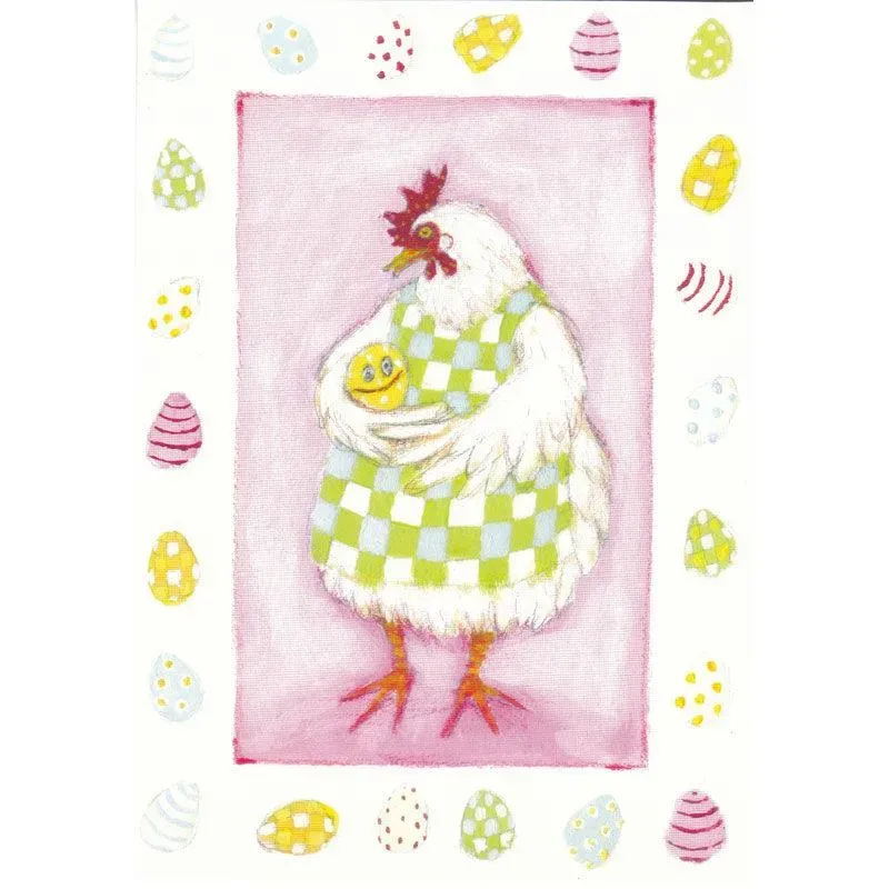 AspEgren Postkort Hen with Egg postkort 11x16 cm 2 stk