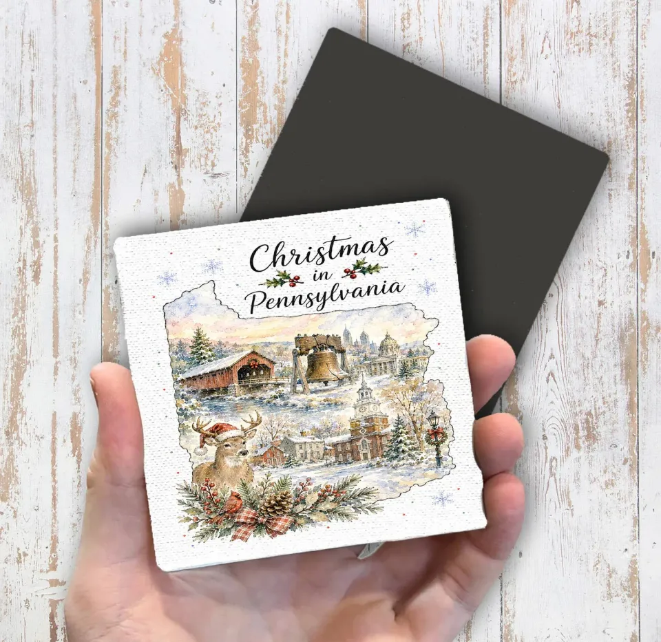 Avery Lane Gifts Christmas Pennsylvania magnet 10x10 cm