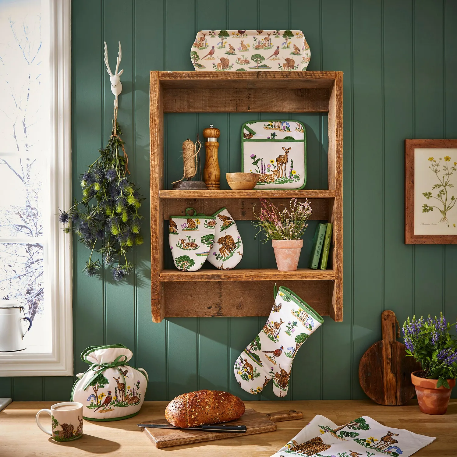 Ulster Weavers Thistlewood serveringsbakke lille grøn
