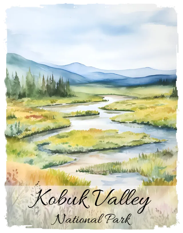 Avery Lane Gifts Kobuk Valley National Park Alaska plakat gave