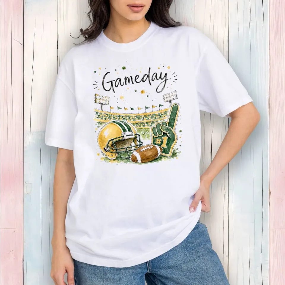 Avery Lane Gifts Gameday Football t-shirt bomuld hvid Small