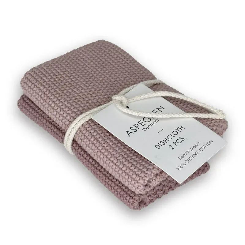 AspEgren Solid Mauve karklude 25x25 cm 2 stk økologiske