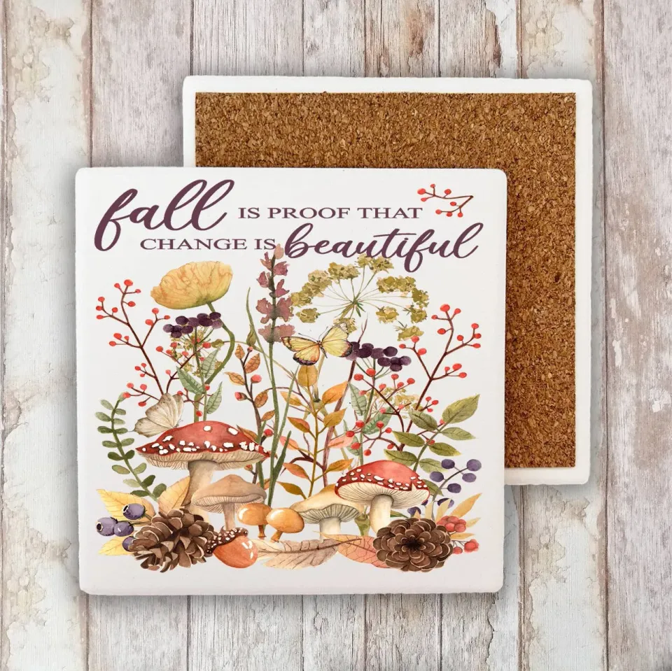 Avery Lane Gifts Fall Wildflower bordskåner sten 10x10cm