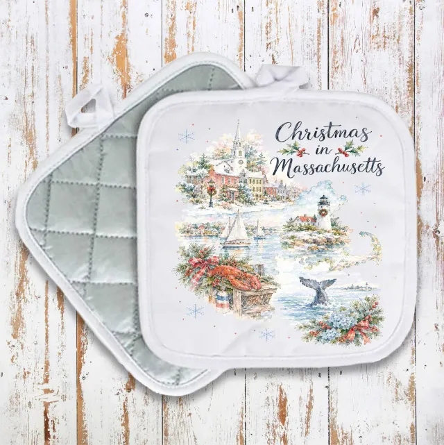 Avery Lane Gifts Massachusetts Grydelap jul bomuld 20cm