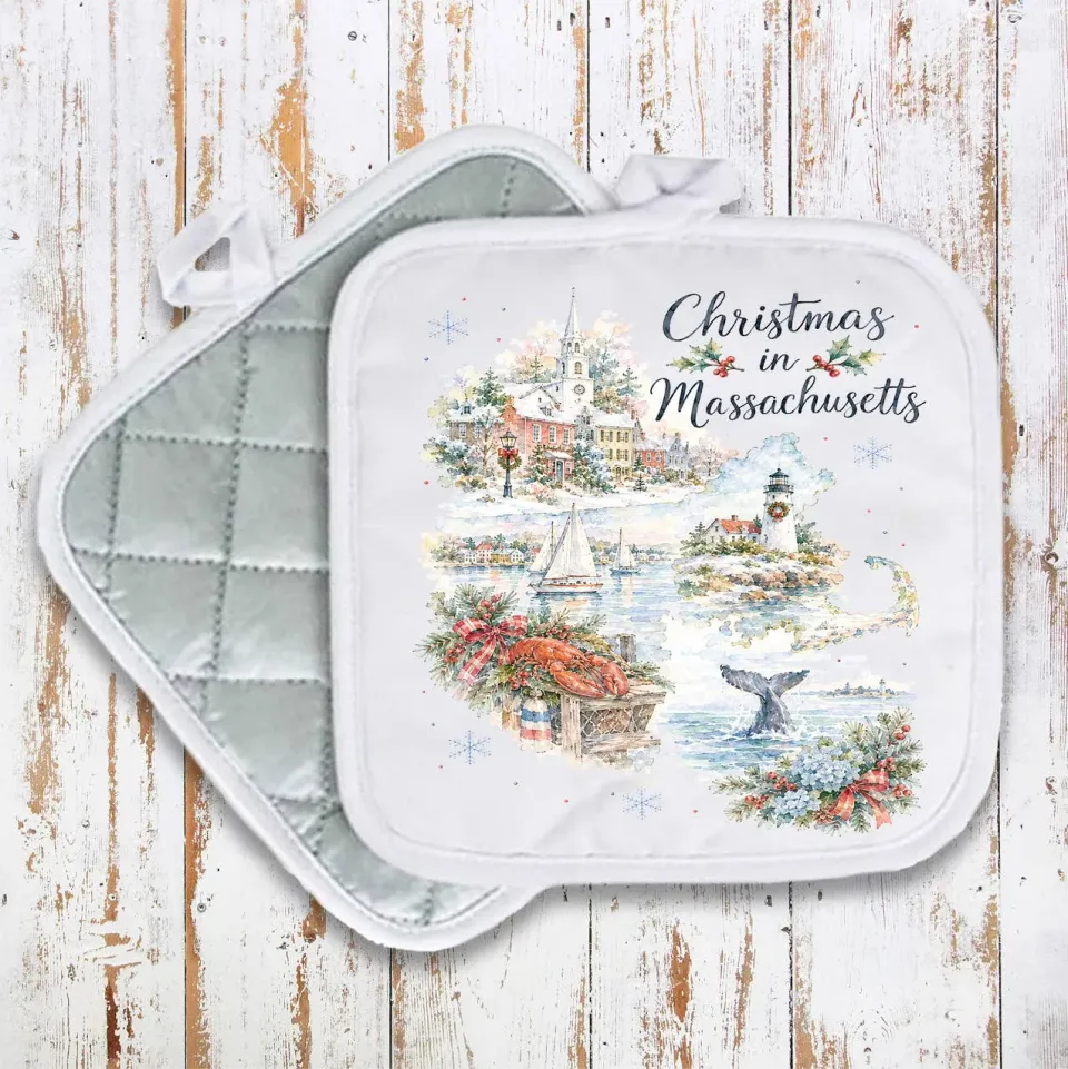Avery Lane Gifts Massachusetts Grydelap jul bomuld 20cm