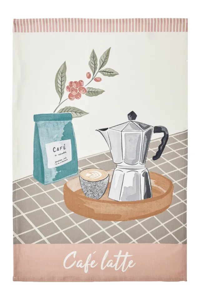 Coucke Café Latte viskestykke beige 50x75 cm hørblanding