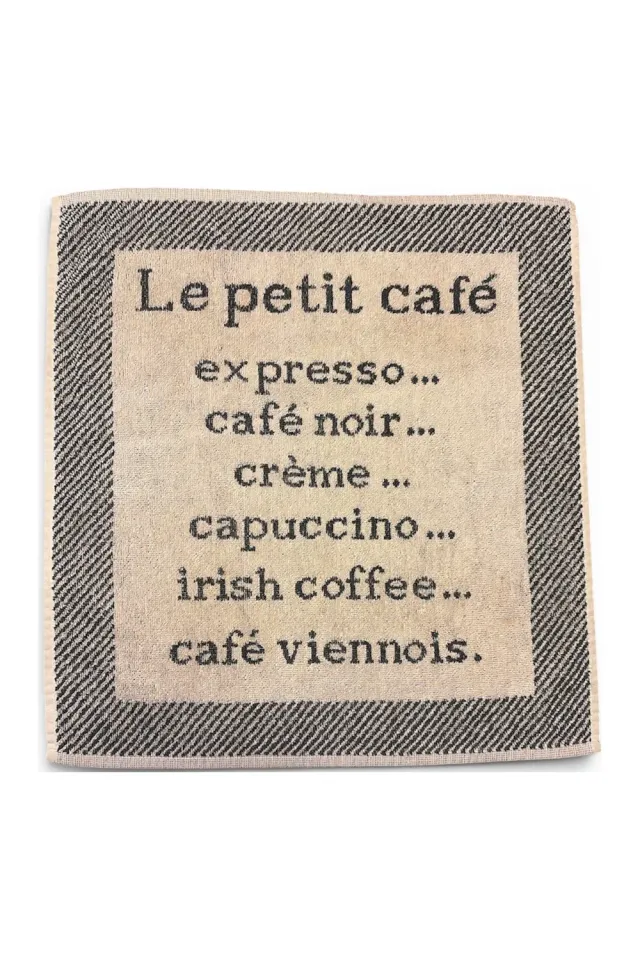 Coucke Le Petit Café håndklæde beige 50x50 cm frotté