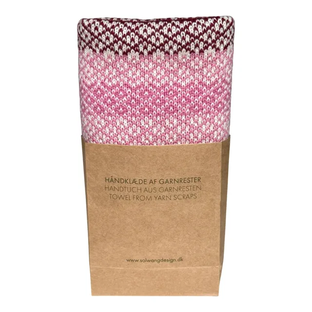 Solwang Restgarn jacquard håndklæde berry OEKO-TEX