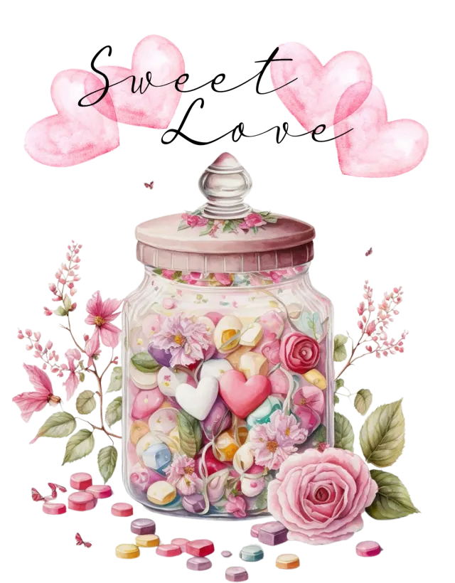 Avery Lane Gifts Sweet Love Heart slikglas valentin