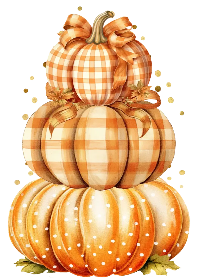 Avery Lane Gifts Orange Checkered Pumpkins forklæde
