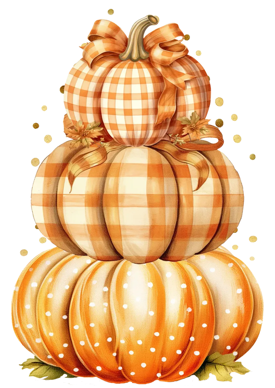 Avery Lane Gifts Orange Checkered Pumpkins forklæde