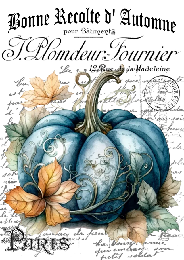 Avery Lane Gifts French Blue Pumpkin efterårsbillede
