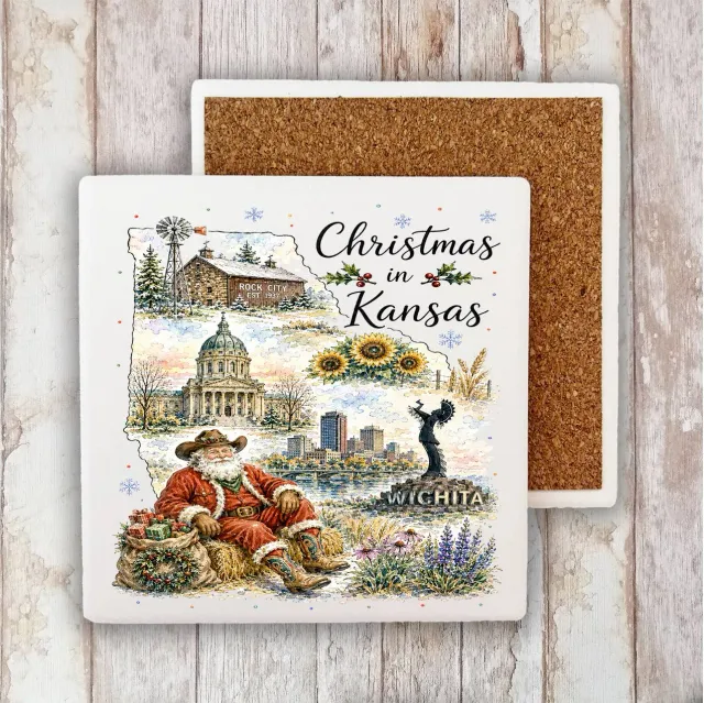 Avery Lane Gifts Christmas in Kansas bordskåner sten 10cm