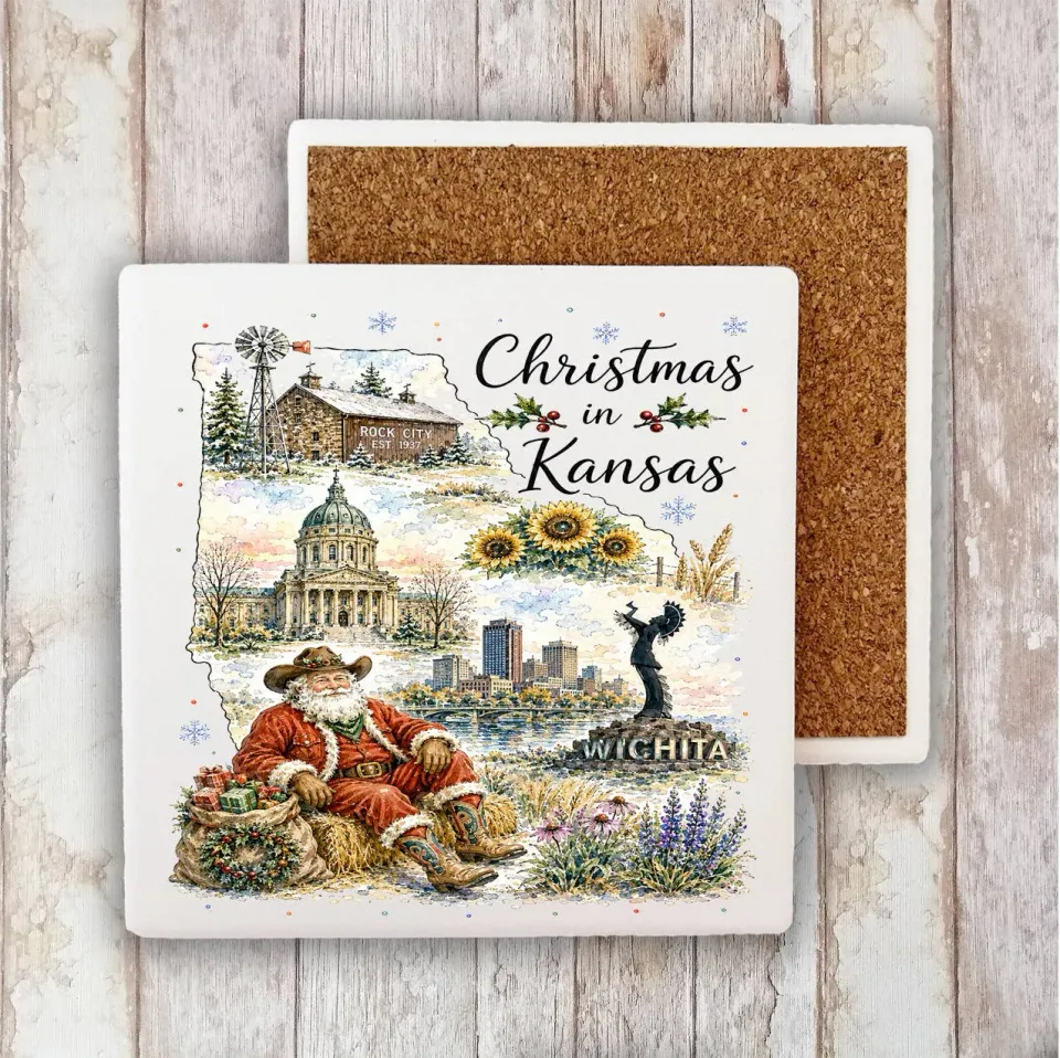 Avery Lane Gifts Christmas in Kansas bordskåner sten 10cm