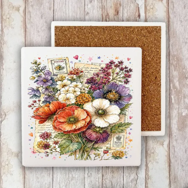 Avery Lane Gifts Vintage Watercolor bordskåner sten 10 cm