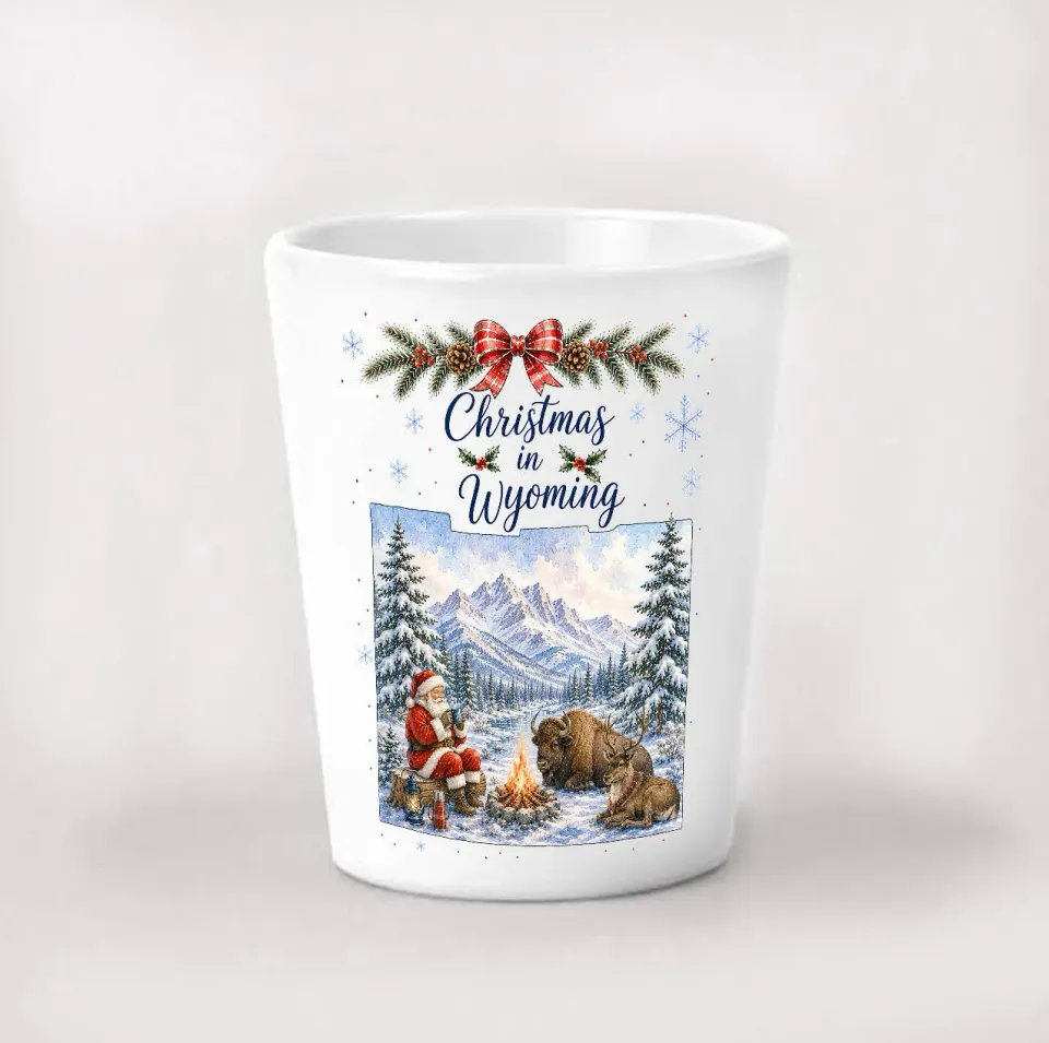 Avery Lane Christmas Wyoming shotglas hvid keramik 44ml
