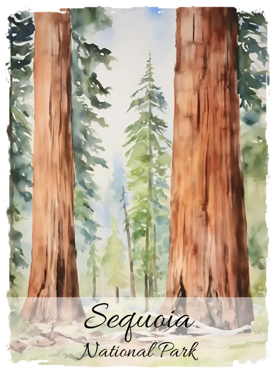 Avery Lane Gifts Sequoia National Park T-shirt 100% bomuld