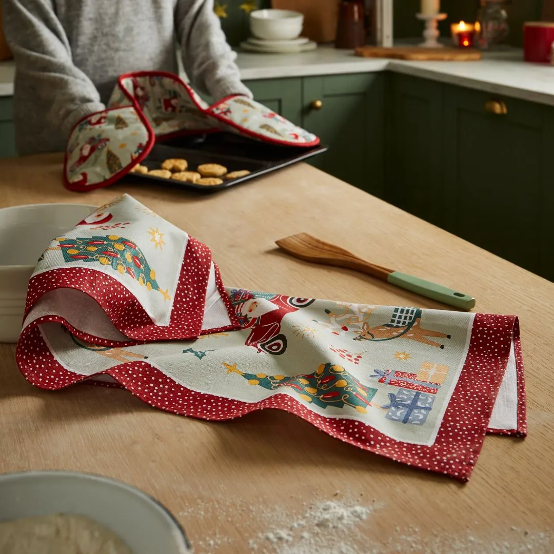 Ulster Weavers Tis the Season viskestykke grøn genbrugsbomuld