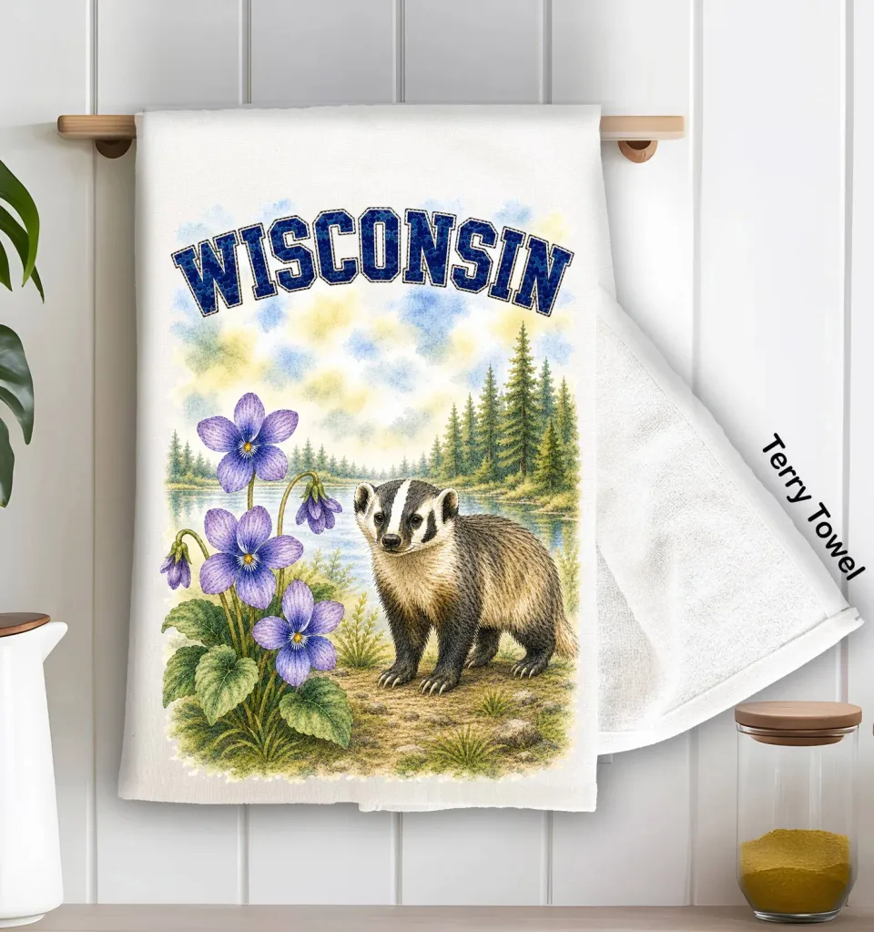 Avery Lane Gifts Wisconsin viskestykke terry 71x46 cm bomuld