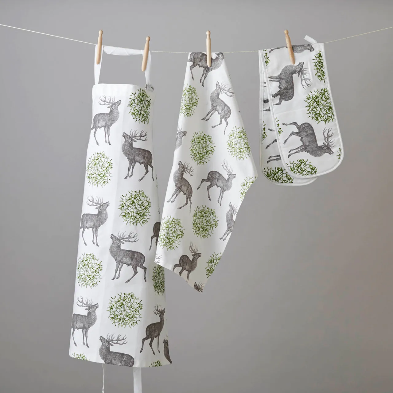 Thornback & Peel Stag & Mistletoe forklæde jul 60x80