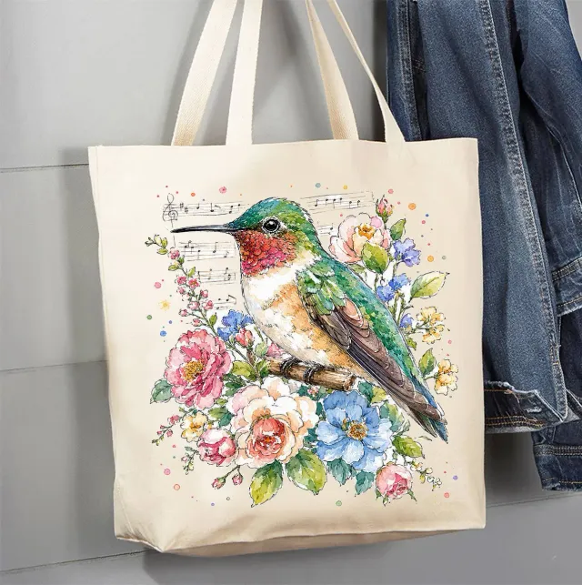 Avery Lane Gifts Spring Flowers mulepose kolibri bomuld