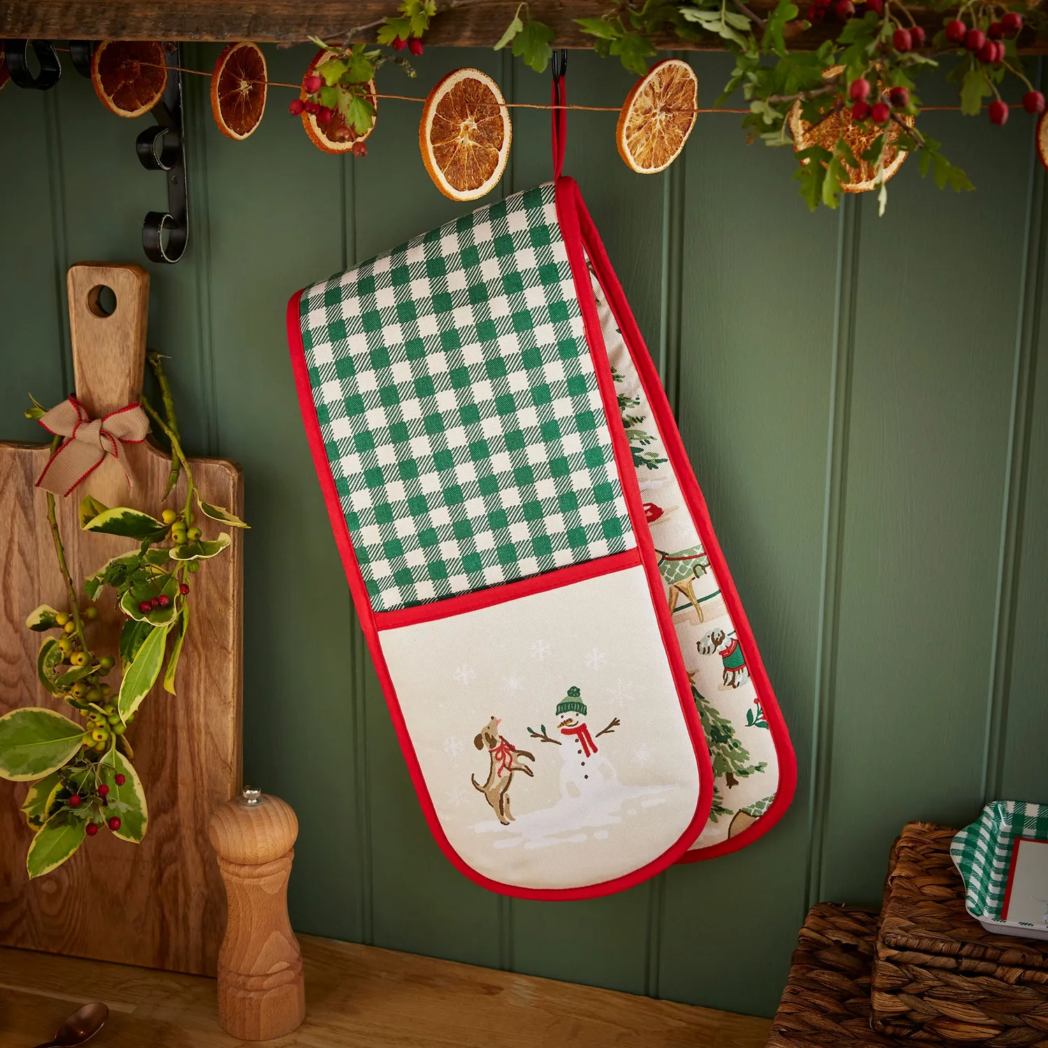 Ulster Weavers Winter Walkies dobbelt ovnhandske beige jul
