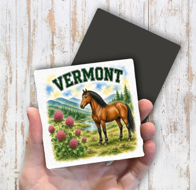 Avery Lane Gifts Vermont køleskabsmagnet 10x10 cm