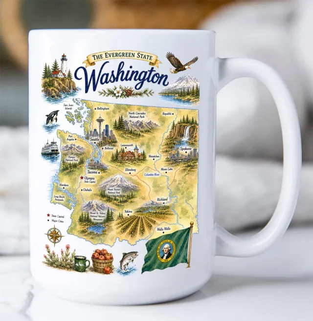 Avery Lane Gifts Washington Landmark kaffekrus keramik 443ml