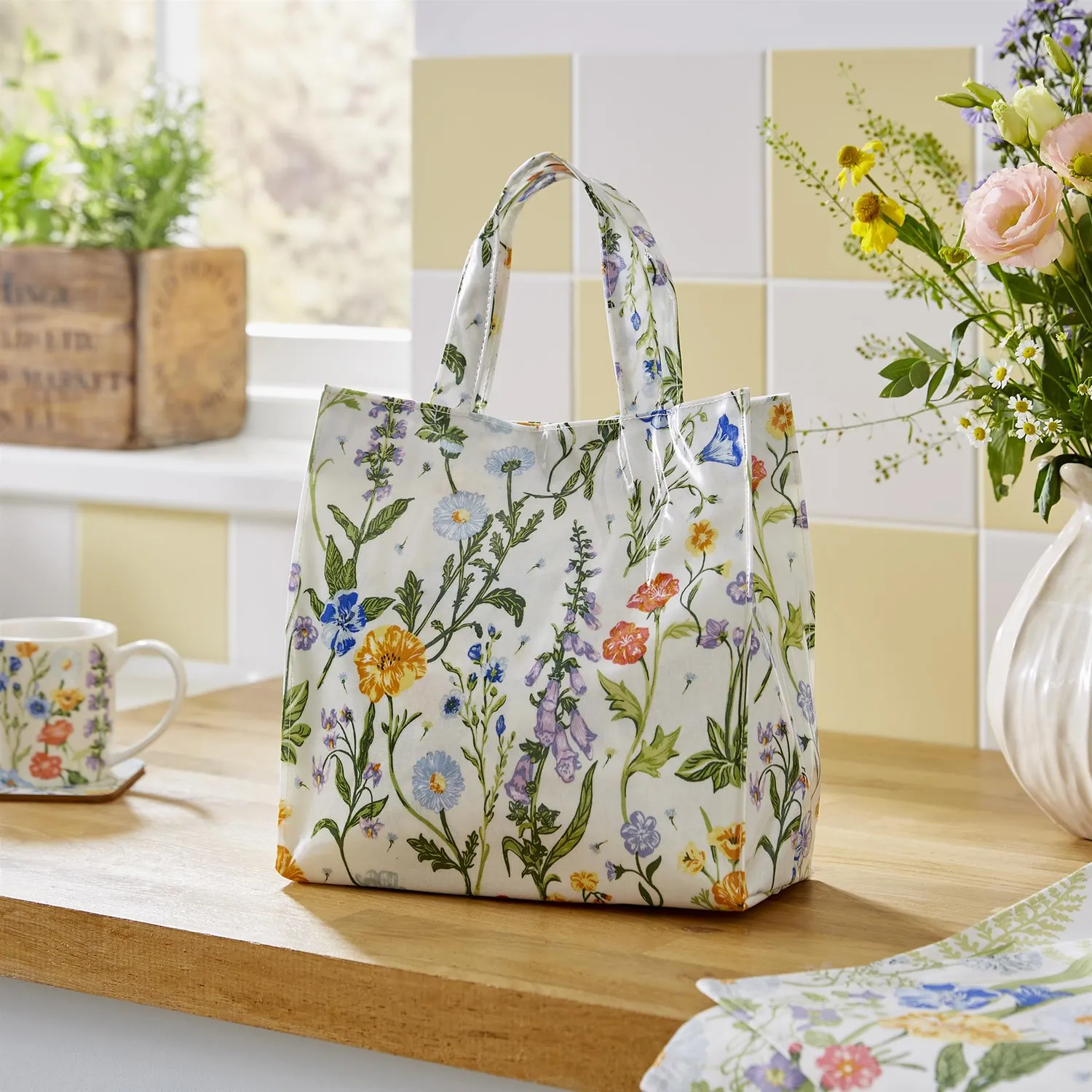 Ulster Weavers Cottage Garden shopper lille flerfarvet PVC